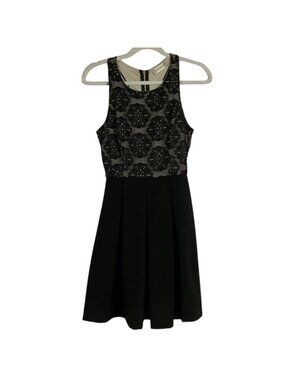 Altar'd State Black Lace Fit & Flare Dress Small Sleeveless Cocktail Skater